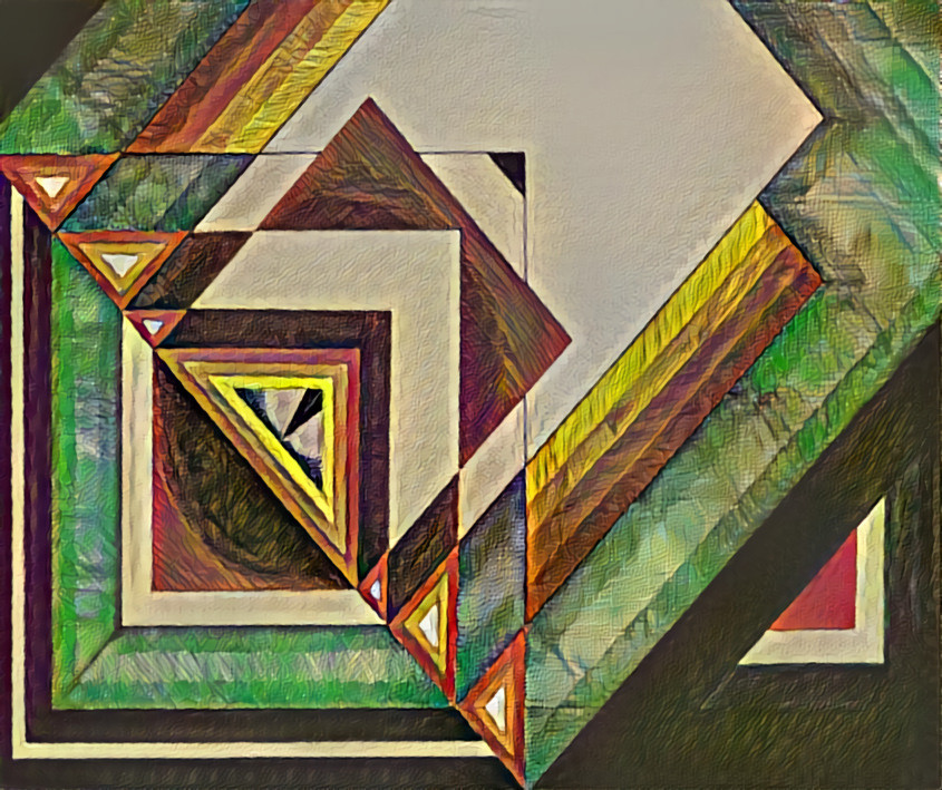 Balance All The Angles - Geometric Abstraction — Source: Diamond Acrylic Paint pattern-goodfreephotos_com , https://www.goodfreephotos.com/abstract/diamond-acrylic-paint-pattern.jpg.php