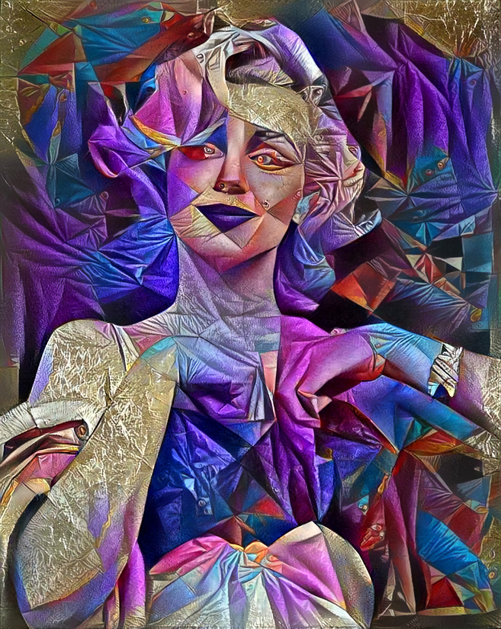 marilyn monroe abstract purple quilt