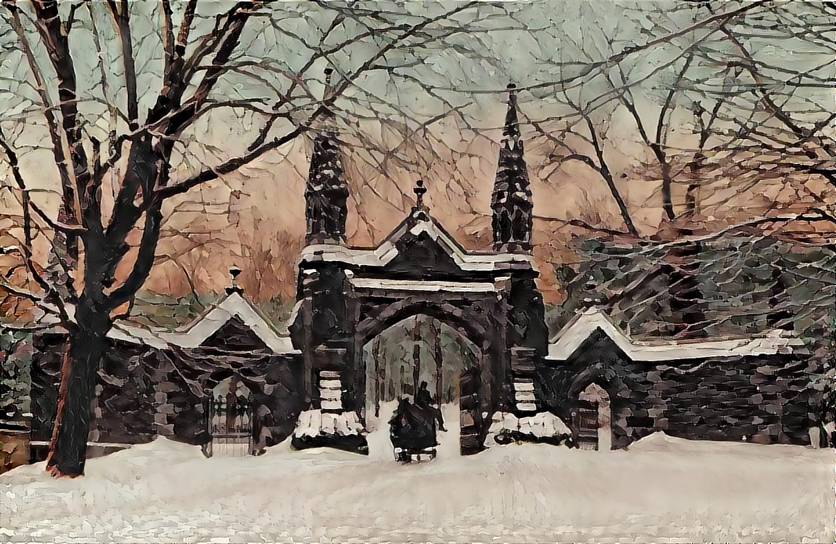 The Gates of Mount-Royal Cemetery in Montreal (1906)