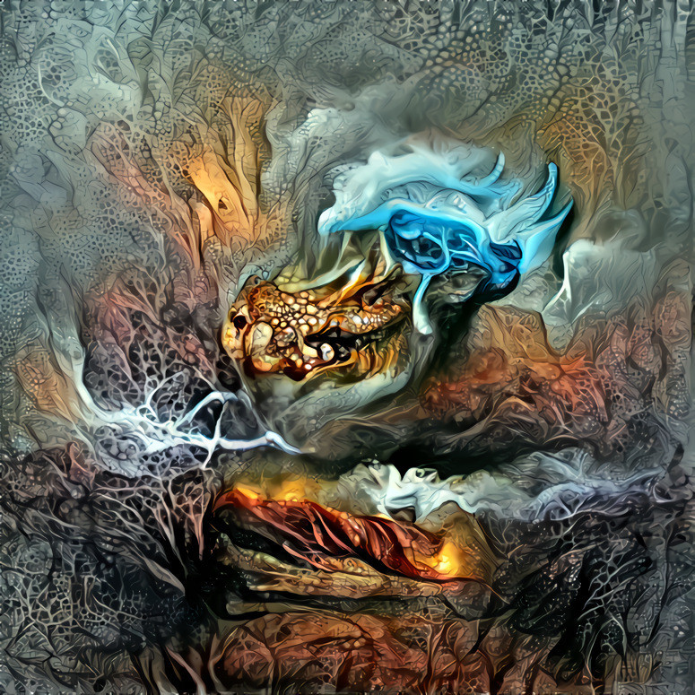 dragon head abstract