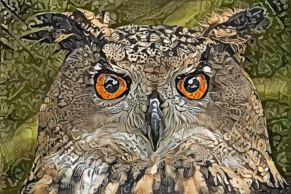 Deep Dream: Eagle Owl (Ver.2)