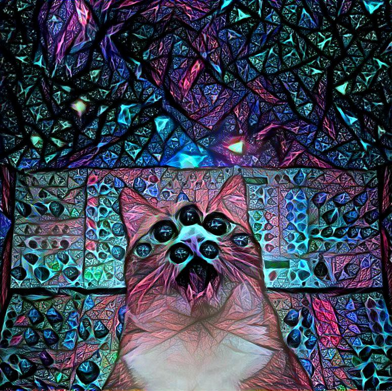 Stained Howling Cat