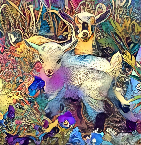 Baby goats dream