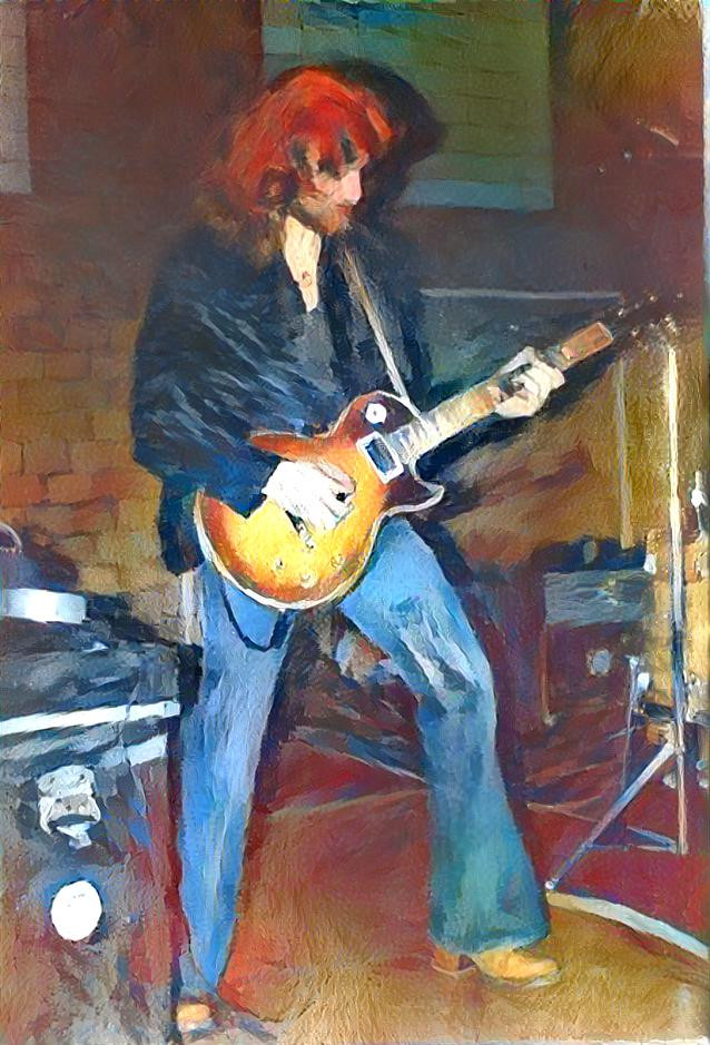Rock guitarist, 1975