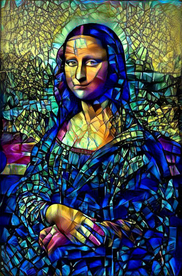 Stained Glass Mona Lisa