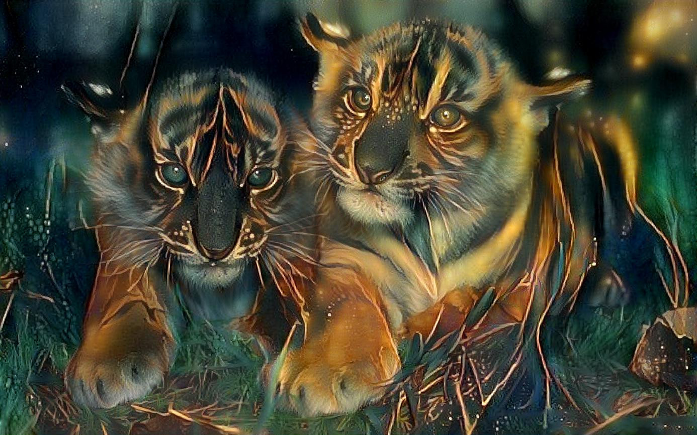 Sumatran Tiger Cubs  [1.2MP]