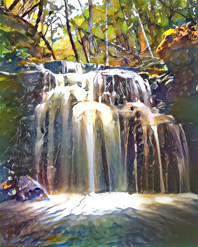 Painted waterfall
