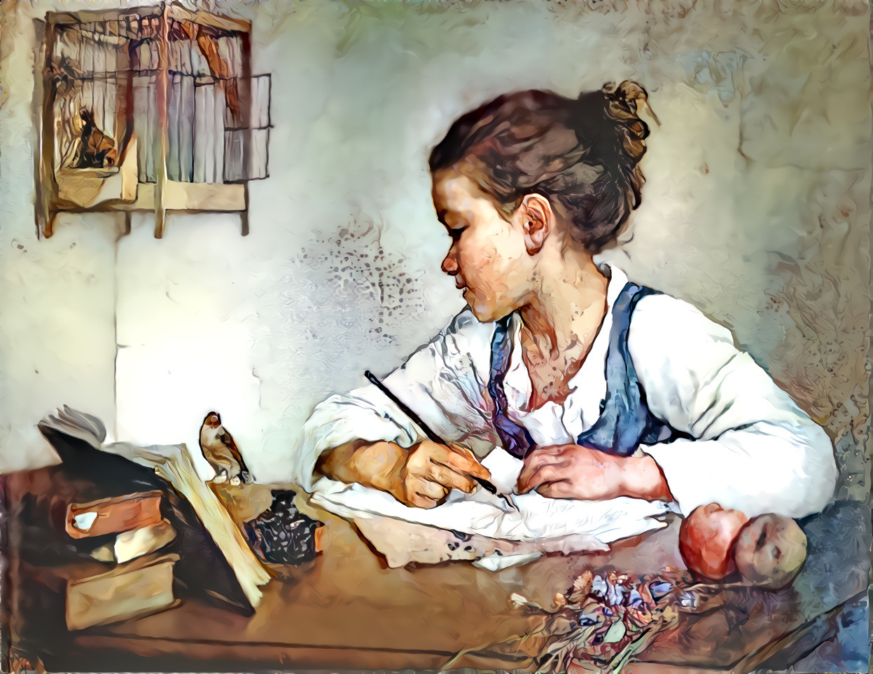 girl writing ( девушка пишет )