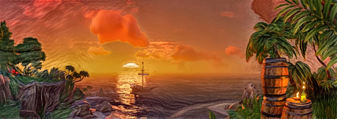 Sailing on the Sea of Thieves