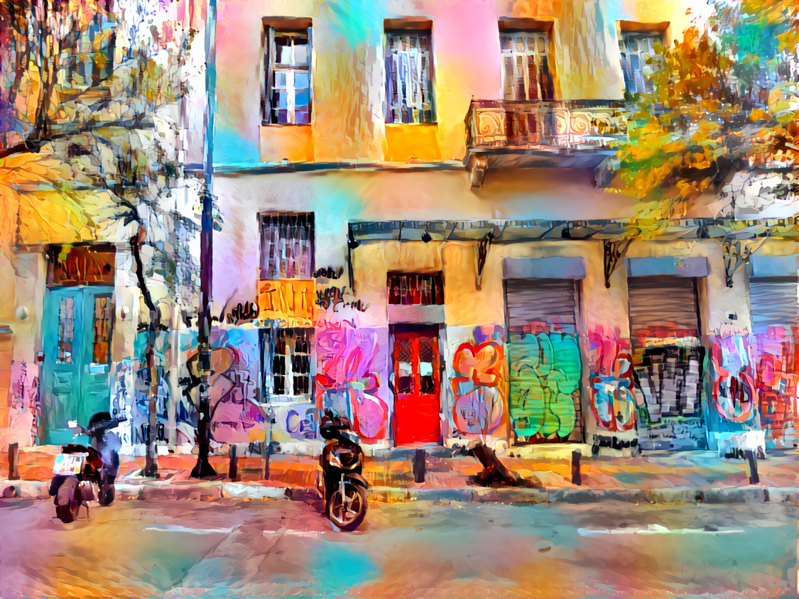 -  -  -  -  -  'Greek Graffiti'  -  -  -  -  -  Digital art by Unreal - from own photo.