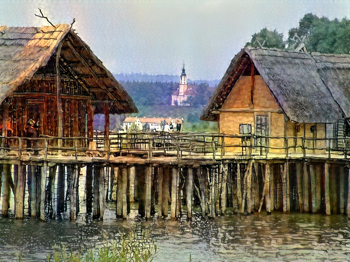 Stilt houses at Lake Constance