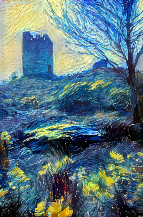 Dolwyddelan Path - Starry Night