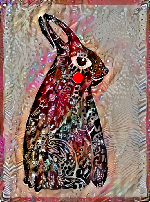 Linocut Vintage Rabbit