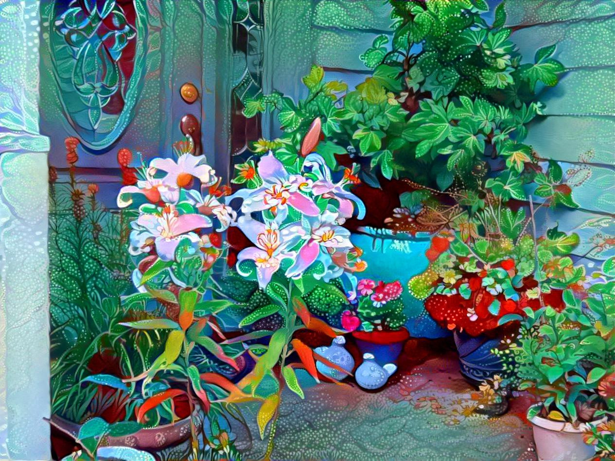 The Lilies on the Porch