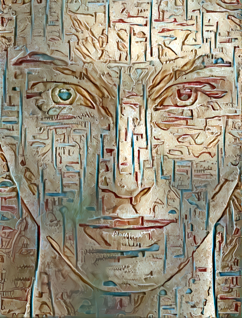 Hieroglyface I (style: duplicated layers cobbled together at various sizes) •