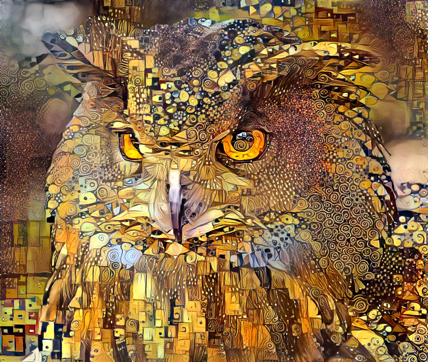  Owl of Gustav Klimt.