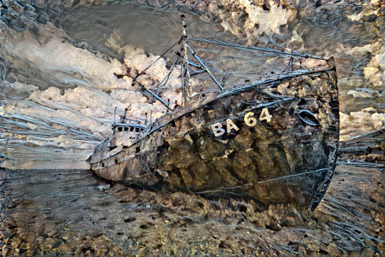 Old ship stranded