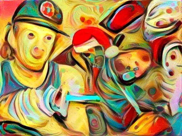 rng battle deep dreamed and colourful