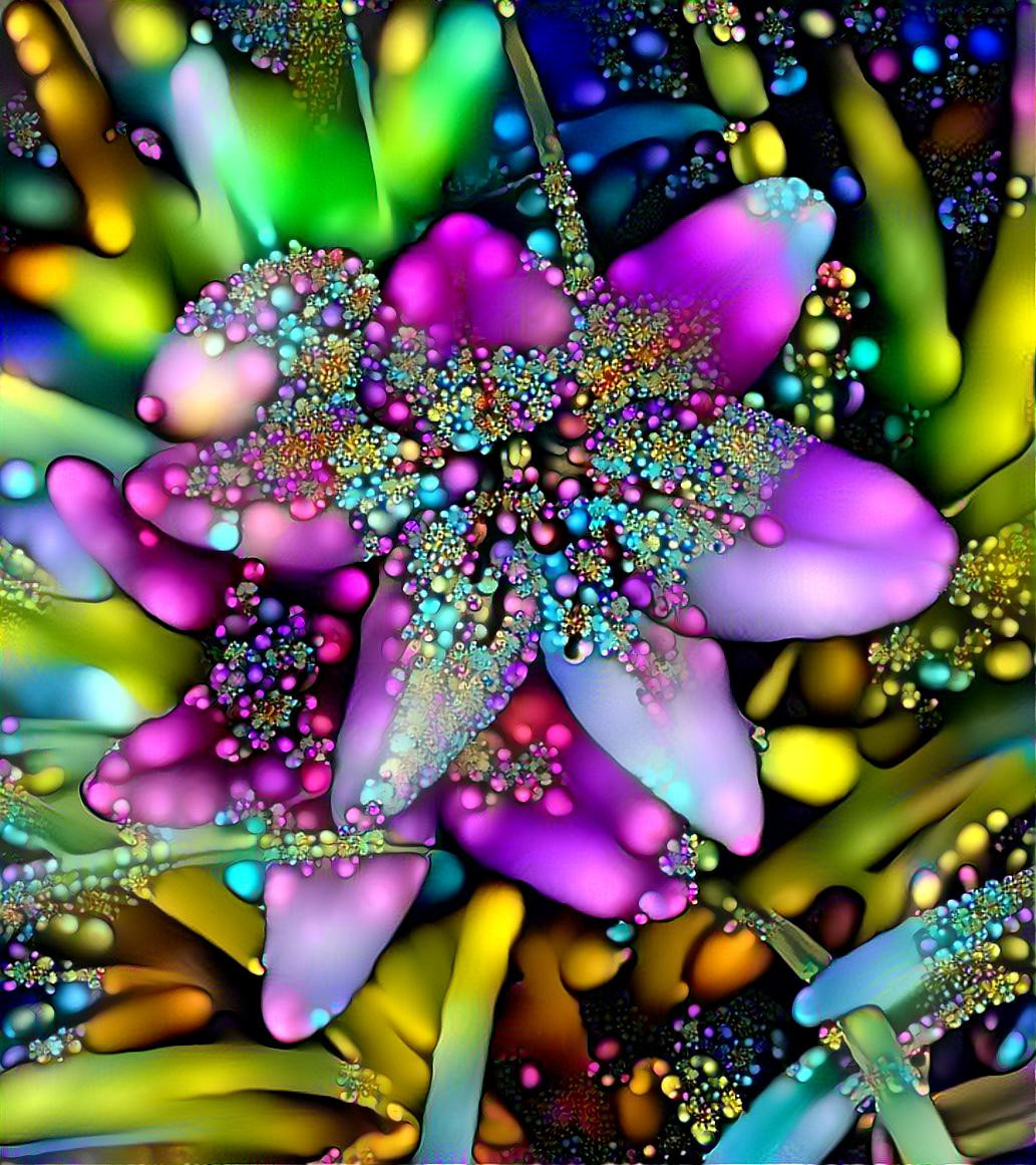Beady Bubbles of Purple Flower