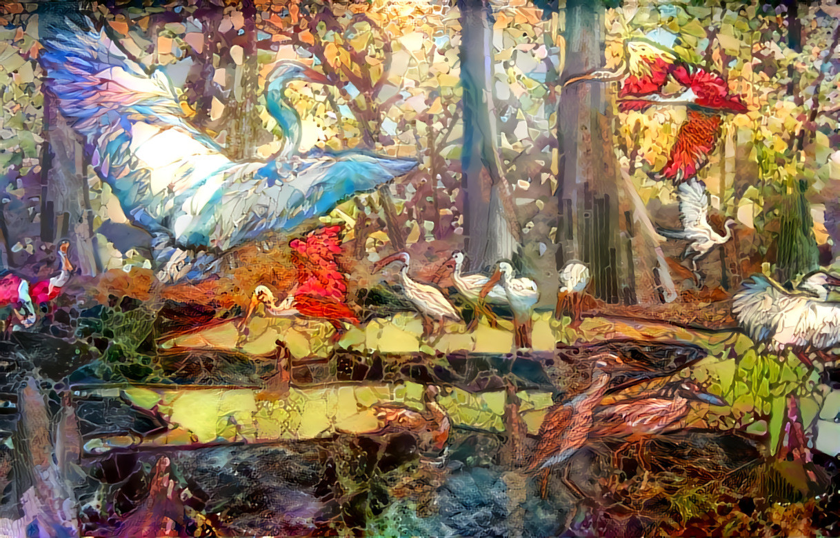 St. Louis Zoo Bird Sanctuary Dreamy Mosaic Art