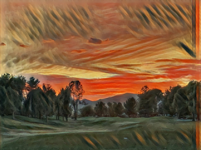Sunset over the Course