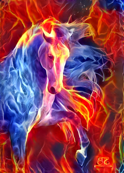 HORSE ON FIRE