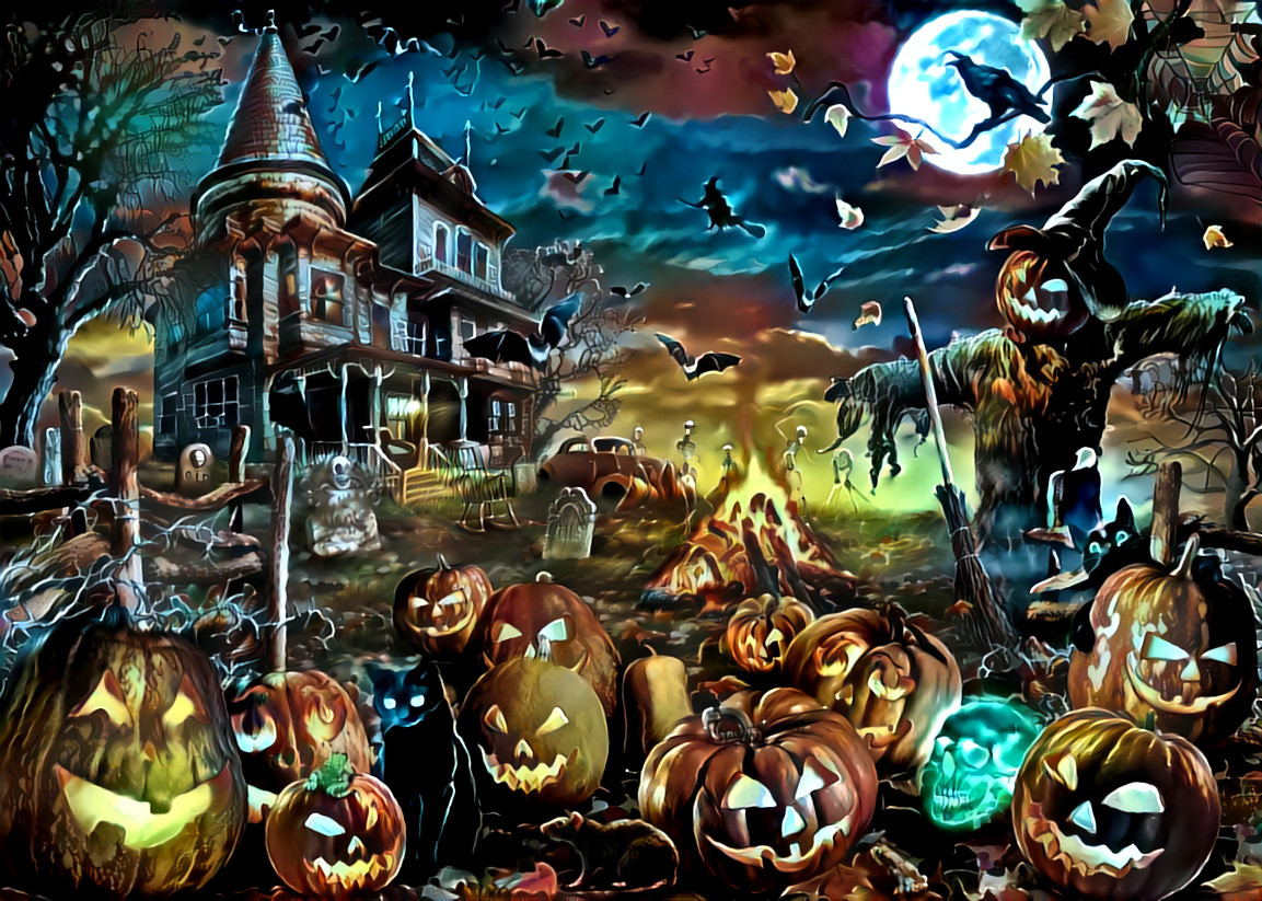 "Oh Happy Night" (Halloweek series) _ source: "Spooky Halloween Pumpkins" - artwork by Andrian Chesterman _ (201031)