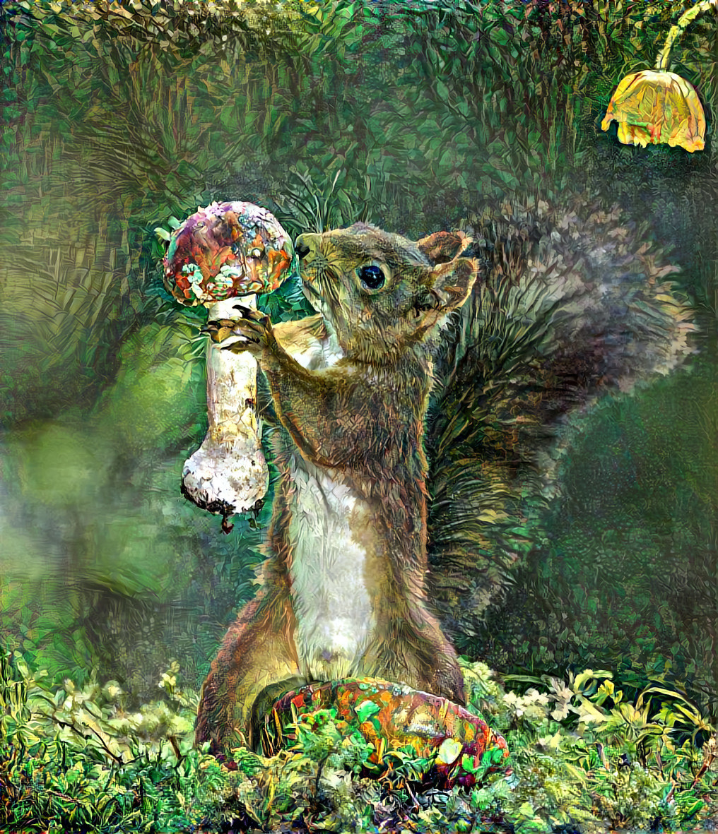 squirrel and mushroom (foto: Geert Weggen)