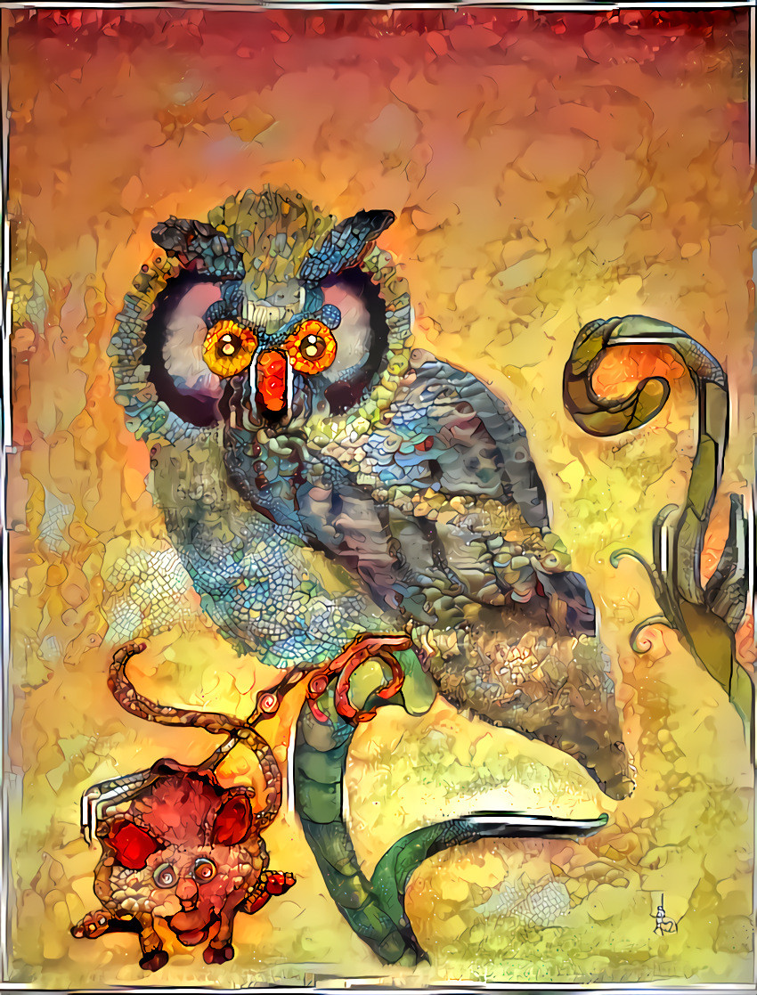 Owl and snack