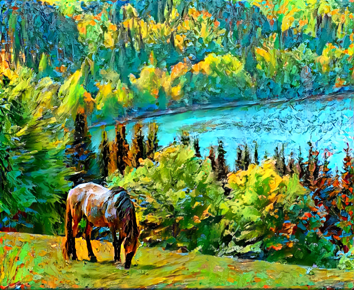 "Horse on the pasture"
