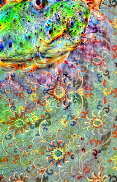 Swooshy floral fish