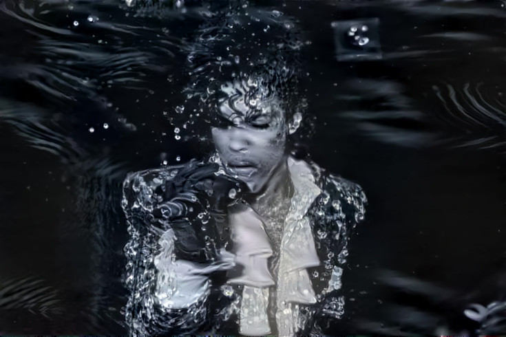 prince, water, black and white